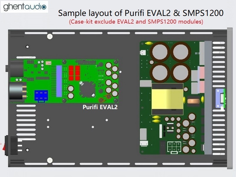 (B315b-M2S) DIY Mono Case-kit for Purifi EVAL2 (speakON output)