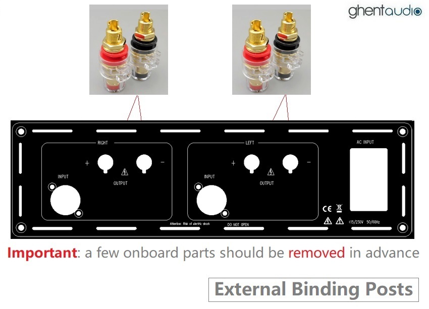 (D365c-S4A) DIY SE Case-kit for 2 x "SMPS1200+EVAL4" (Binding Posts)