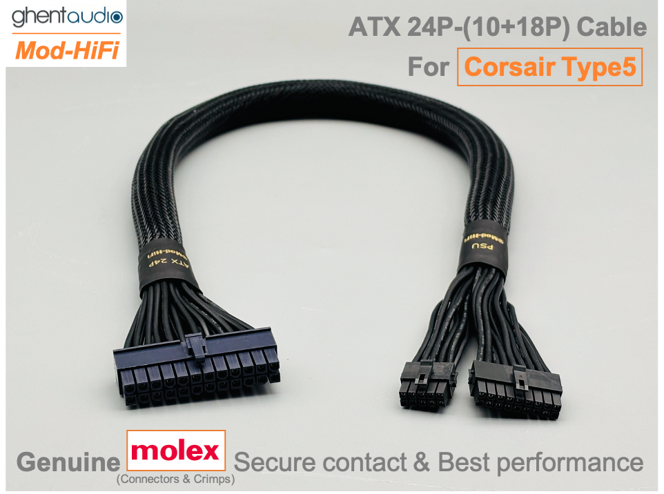 ATX 24-Pin Cable for Corsair Type5: SF, SF-L, RMx-Shift Series
