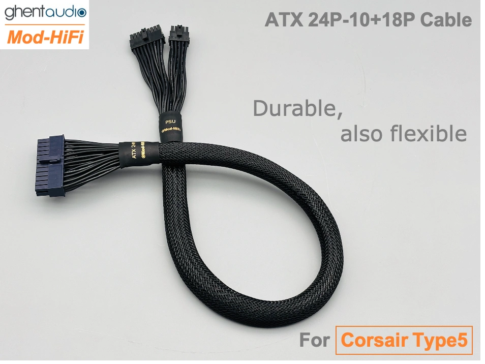 ATX 24-Pin Cable for Corsair Type5: SF, SF-L, RMx-Shift Series