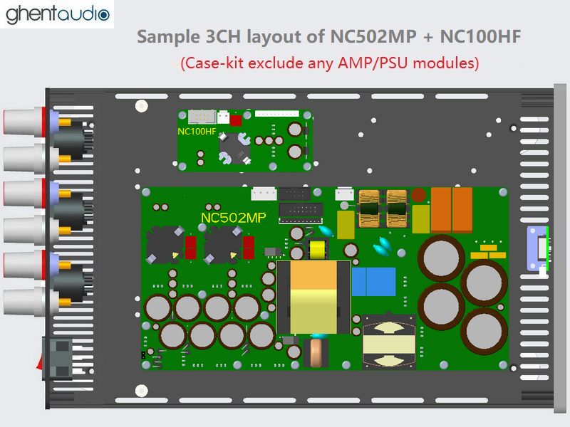 (B315c-T3) DIY 3CH Case-kit for Hypex NC502MP+NC100HF