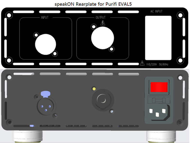 (B315b-M5S) DIY Mono Case-kit for Purifi EVAL5 (speakON output)