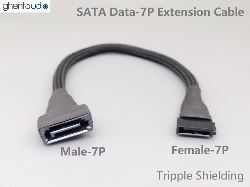 (PC403) SATA 7P Female to Male Extension Hifi Data Cable