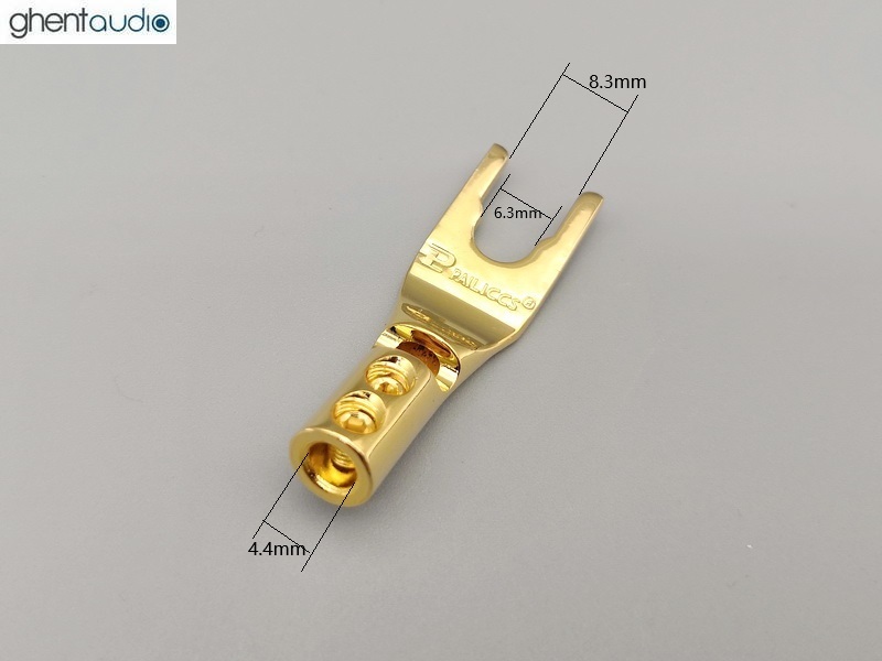 Pailiccs Gold-plated Speaker Audio Screw Fork Spade Connector(1pc)