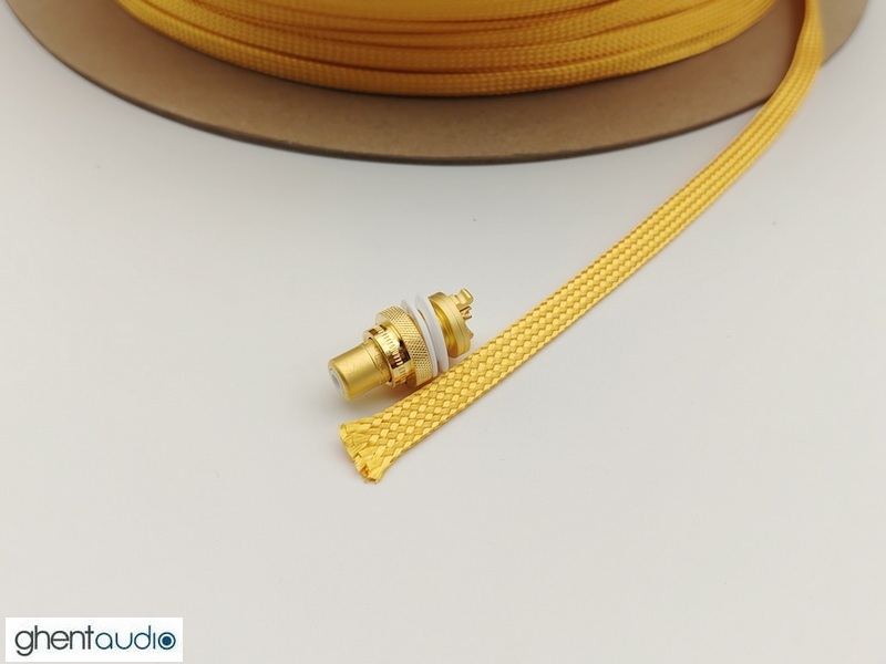 (PPC-GOLD) Gold PP Cotton Expandable Sleeving (1m)