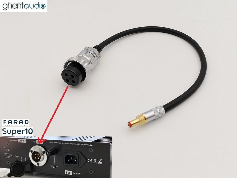 DC62 --- GX25-4 Canare 4S8 DC cable for Farad Super 10