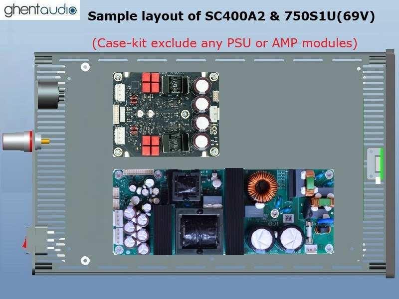 (B315b-M9X) DIY Mono Case-kit for ICEpower SC400A2