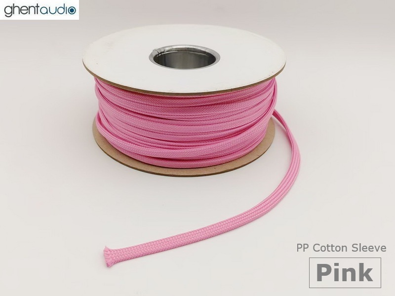 (PPC-Pink) Pink PP Cotton Expandable Sleeving (1m)