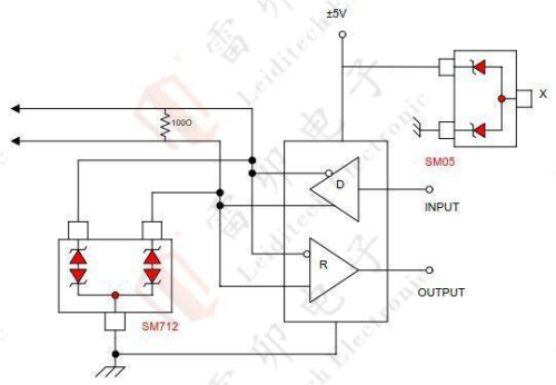 18.1 schéma de protection électrostatique RS485