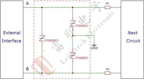 18.5 RS422 RS485 schéma de protection contre les surtensions électrostatiques