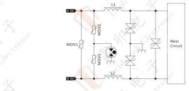 9.3 24V DC power supply lightning protection 2KV, small volume and low residual voltage scheme