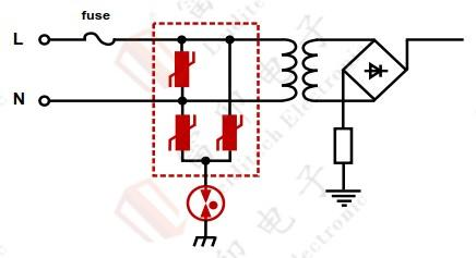 12.1 Surge protection scheme for AC 220V AC power supply