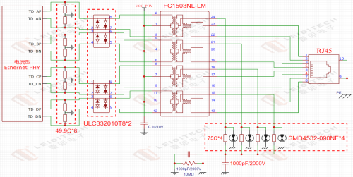 2.5.3 soluções de proteção contra raios para transformadores de porta de rede gigabit