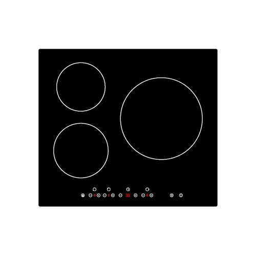 Induction hob 6500W 59cm item #EOHO-IT6502/WK