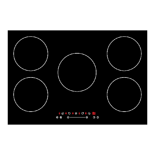 Induction hob 7200W 90cm item #EOHO-IF7208SP-2/WK