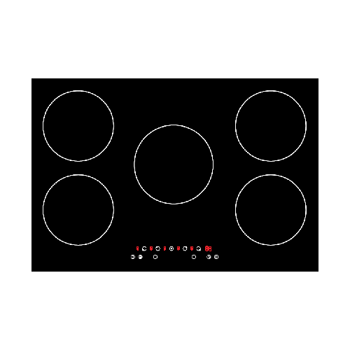 Induction hob 7200W 77cm item #EOHO-IF7208SP-1/WK