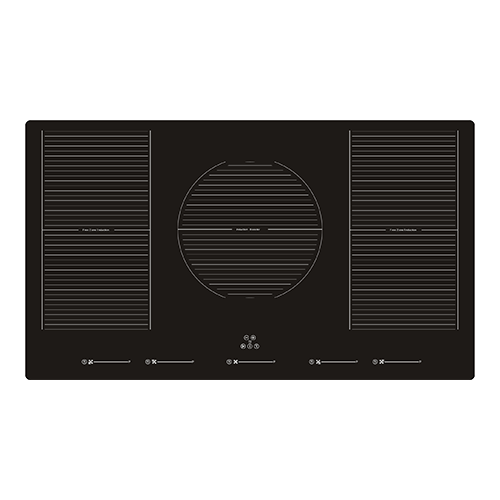 Induction hob 90CM 5 zones + 2 free zones + boosters, 9.0 kW, independent slider control, timer, child lock, keep warm, pause. item #EOHO-BTS590G1SQWP/FD