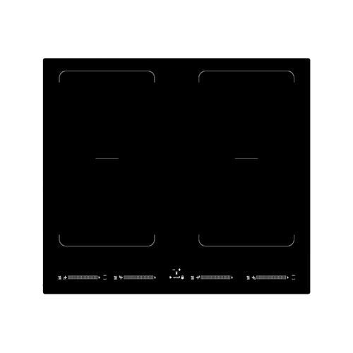 Induction hob 60CM 4 zones + 2 free zones + boosters, 7.2 kW, independent slider control, timer, child lock, keep warm, pause. item #EOHO-BTS472G1SQWP/FD
