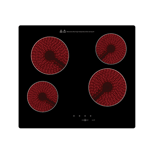 60cm ceramic hob, 4 zones, electronic thermostat, 6.0 kW, touch control, timer, 1m power cable, NO Plug item #EOHO-ATE460/FD