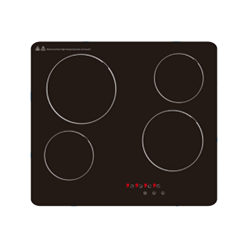 60cm ceramic hob, 4 zones, mechanical thermostat, 6.5 kW, touch control, timer, 1m power cable, NO Plug item #EOHO-ATM465/FD