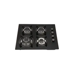 Built-in gas hob 600mm tempered glass 4 burners EMALL #EGH-G4004S