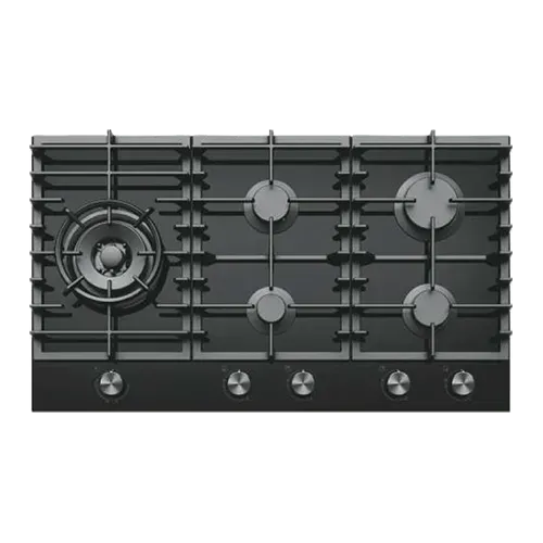 Built-in gas hob 900mm tempered glass 5 burners EMALL #EGH-G5096