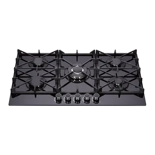 Built-in gas hob 900mm tempered glass 5 burners EMALL #EGH-G5097