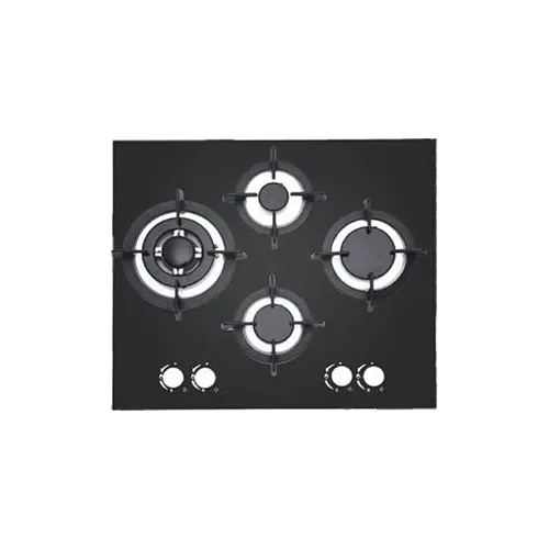 Built-in gas hob 600mm tempered glass 4 burners EMALL #EGH-G4011