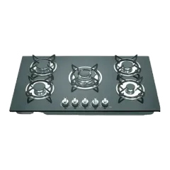Built-in gas hob 900mm tempered glass 5 burners EMALL #EGH-G5018