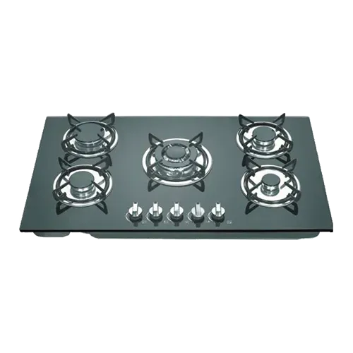 Built-in gas hob 900mm tempered glass 5 burners EMALL #EGH-G5018