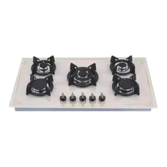 Built-in gas hob 900mm tempered glass 5 burners EMALL #EGH-G5058