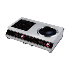 Commercial induction hob 5+5kW 2 heaters EMALL #ECIC-IC2005