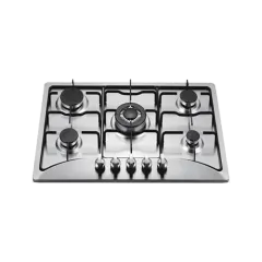 Built-in gas hob 760mm stainless steel 5 burners EMALL #EGH-S76-506
