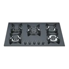 Built-in gas hob 900mm tempered glass 5 burners EMALL #EGH-G5053