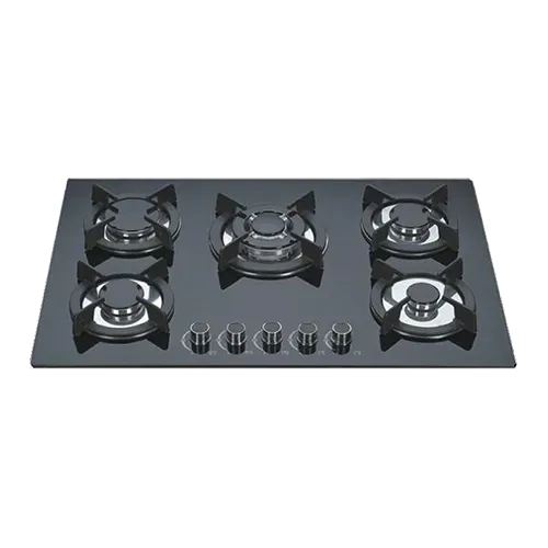 Built-in gas hob 900mm tempered glass 5 burners EMALL #EGH-G5053