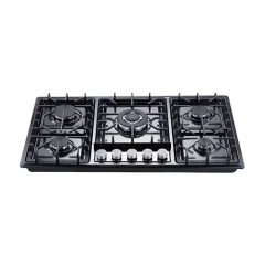 Built-in gas hob 860mm stainless steel 5 burners EMALL #EGH-S5027B