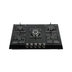 Built-in gas hob 760mm tempered glass 5 burners EMALL #EGH-G76-505