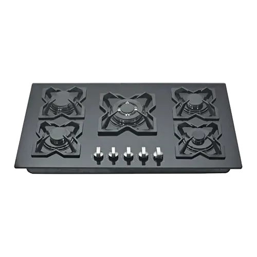 Built-in gas hob 900mm tempered glass 5 burners EMALL #EGH-G5074