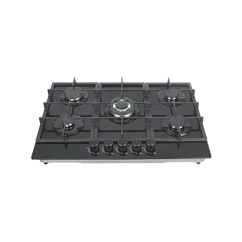 Built-in gas hob 760mm tempered glass 5 burners EMALL #EGH-G76-506