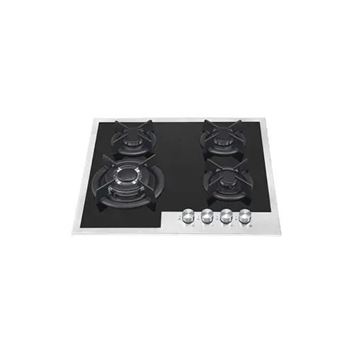 Built-in gas hob 600mm tempered glass 4 burners EMALL #EGH-G4013