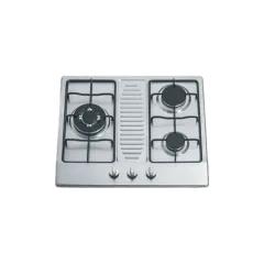 Built-in gas hob 590mm stainless steel 3 burners EMALL #EGH-S3003