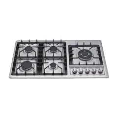 Built-in gas hob 860mm stainless steel 5 burners EMALL #EGH-S5026S