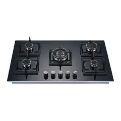 Built-in gas hob 900mm tempered glass 5 burners EMALL #EGH-G5019C