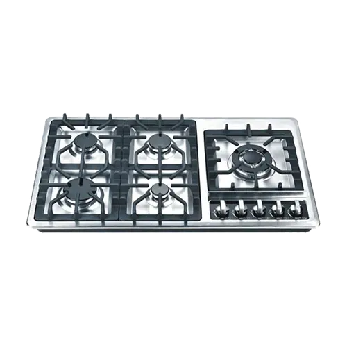 Built-in gas hob 860mm stainless steel 5 burners EMALL #EGH-S5026
