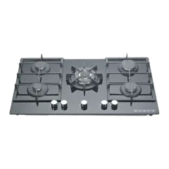 Built-in gas hob 900mm tempered glass 5 burners EMALL #EGH-G5070