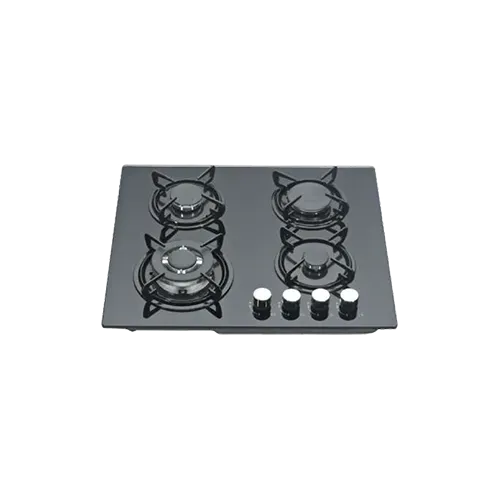 Built-in gas hob 600mm tempered glass 4 burners EMALL #EGH-G4006