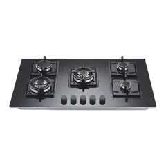 Built-in gas hob 900mm tempered glass 5 burners EMALL #EGH-G5020C