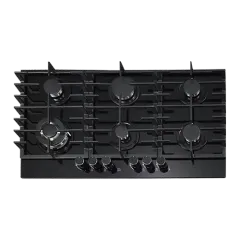 Built-in gas hob 900mm tempered glass 6 burners EMALL #EGH-G6003