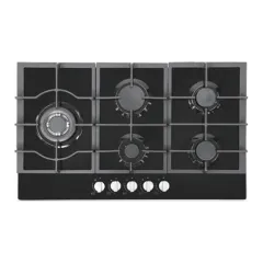 Built-in gas hob 900mm tempered glass 5 burners EMALL #EGH-G5092