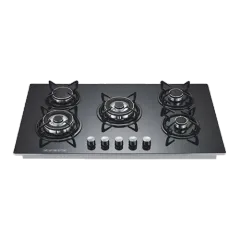 Built-in gas hob 900mm tempered glass 5 burners EMALL #EGH-G5056C